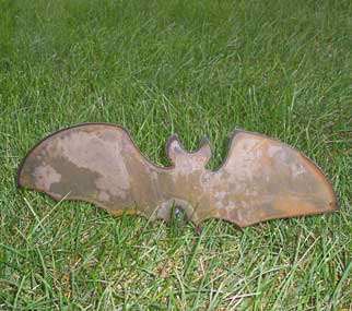 Rusted Metal Halloween Bat